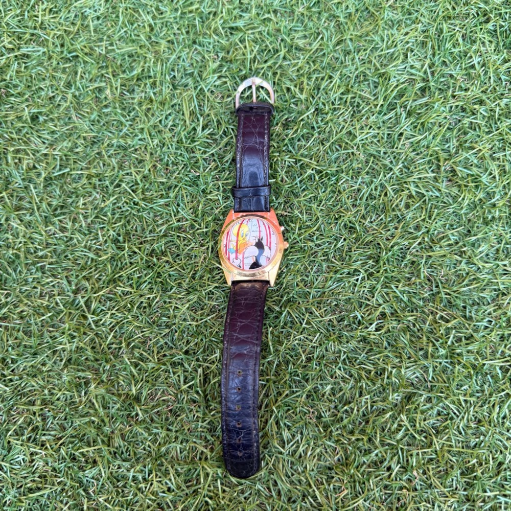 Vintage 1995‎ Armitron Looney Tunes Tweety Sylvester Musical Watch Kidcore